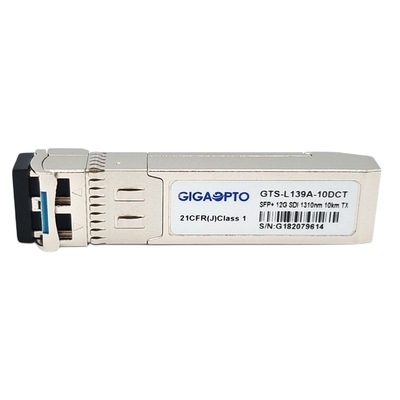 12Gb/S 1310nm 10km ভিডিও SFP ট্রান্সসিভার DOM LC SMF একক ট্রান্সমিটার প্যাথলজিক্যাল মডিউল MSA পিনআউট