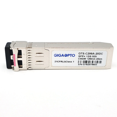 12G SDI CWDM ডিজিটাল ভিডিও অপটিক্যাল ট্রান্সসিভার 1270~1450nm 20KM ডুপ্লেক্স LC একক মোড ফাইবার MSA