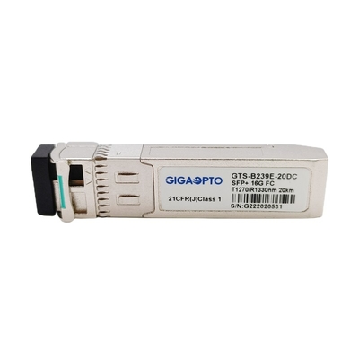 16G SFP+ BiDi ফাইবার চ্যানেল মডিউল TX1270 RX1330nm 20km LC অপটিক্যাল ট্রান্সসিভার মডিউল