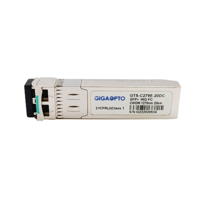 CWDM ফাইবার চ্যানেল মডিউল 1270nm-1610nm 10km অপটিক্যাল ট্রান্সসিভার 16G SFP+ মডিউল SMF