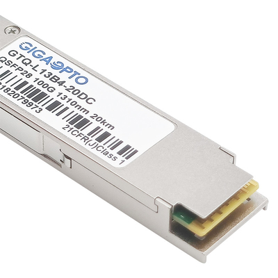 ডুয়াল সিডিআর সহ 100G eLR4 20km 4WDM QSFP28 অপটিক্যাল ট্রান্সসিভার মডিউল