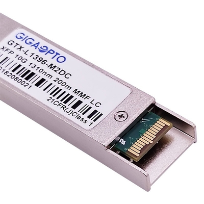 10G XFP LRM অপটিক্যাল ট্রান্সসিভার মডিউল FP 1310nm MMF 220m ওভার OM3 MMF DOM