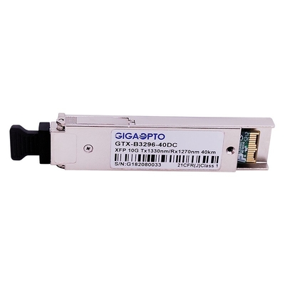 XFP BIDI ER40 10Gbps ফাইবার ট্রান্সসিভার মডিউল 1330nm / 1270nm 40km DOM