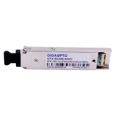10Gbps BIDI XFP ER60 ফাইবার ট্রান্সসিভার মডিউল 1270nm / 1330nm 60km DOM