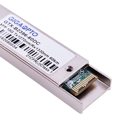 10Gbps BIDI XFP ER60 ফাইবার ট্রান্সসিভার মডিউল 1270nm / 1330nm 60km DOM