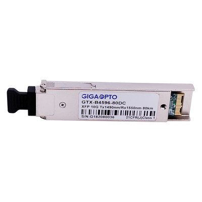 10Gbps WDM XFP ZR দ্বিমুখী ফাইবার ট্রান্সসিভার মডিউল 1490nm 1550nm 80km DOM