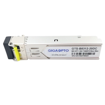 1000BASE-BX Cisco SFP ট্রান্সসিভার TX1550nm / RX1310nm 20km SMF GLC-BX-20D