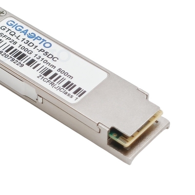 সিস্কো QSFP-100G-DR-S-এর জন্য একক ল্যাম্বডা QSFP28 অপটিক্যাল ট্রান্সসিভার মডিউল 500m LC