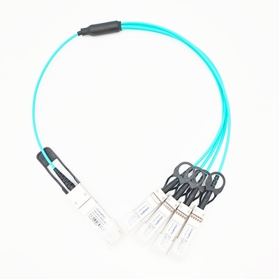 ব্রেকআউট Cisco QSFP-4X10G-AOC সামঞ্জস্যপূর্ণ QSFP+ থেকে 4x10G SFP+