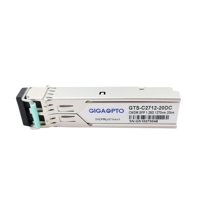 Cisco CWDM-SFP-xxxx-20 এর জন্য 1270-1610nm 1000BASE-CWDM SFP ট্রান্সসিভার SMF 20km