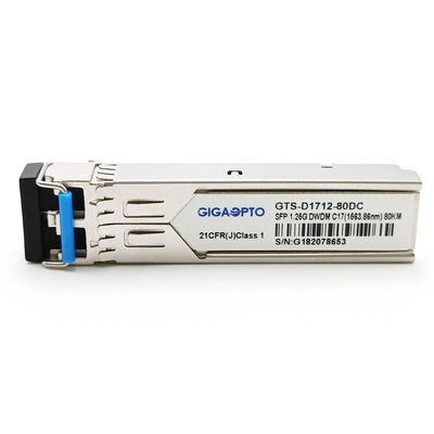100GHz Cisco DWDM-SFP সামঞ্জস্যপূর্ণ 1G DWDM SFP ZX ট্রান্সসিভার 80km