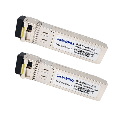 SMF SFP-10G-BX20D এর জন্য 1330nm / 1270nm 10Gbps SFP+ সিসকো ট্রান্সসিভার মডিউল