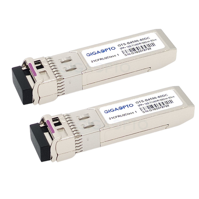 10Gbps Cisco সামঞ্জস্যপূর্ণ ট্রান্সসিভার 1490nm TX / 1550nm SFP-10G-BX80U