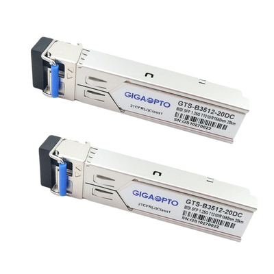 1000BASE-BX Cisco GLC-BX-20U সামঞ্জস্যপূর্ণ SFP ট্রান্সসিভার মডিউল TX1310nm RX1550nm 20km